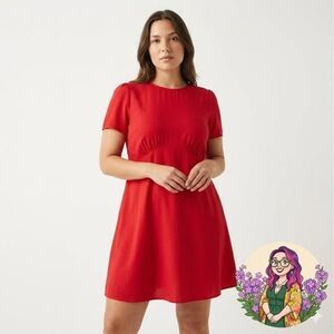 Old Navy Red Empire Waist Mini Dress Medium Boho Whimsigoth Redcore Romantic